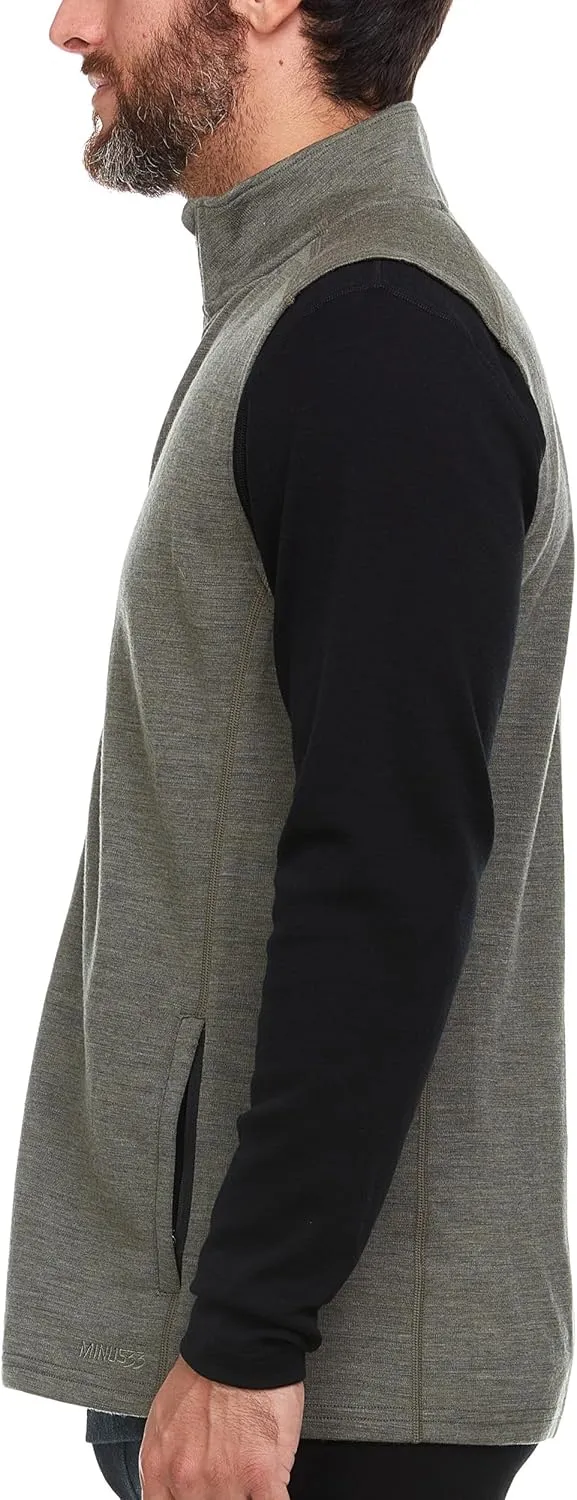 100% Merino Wool Mens Vest - Expedition Heavyweight Vest - Moisture Wicking