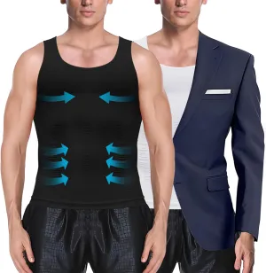1/2/3 Pack Shaper Slimming Tank Top Athletic Compression Shirt with Sleeveless Undershirts for Men