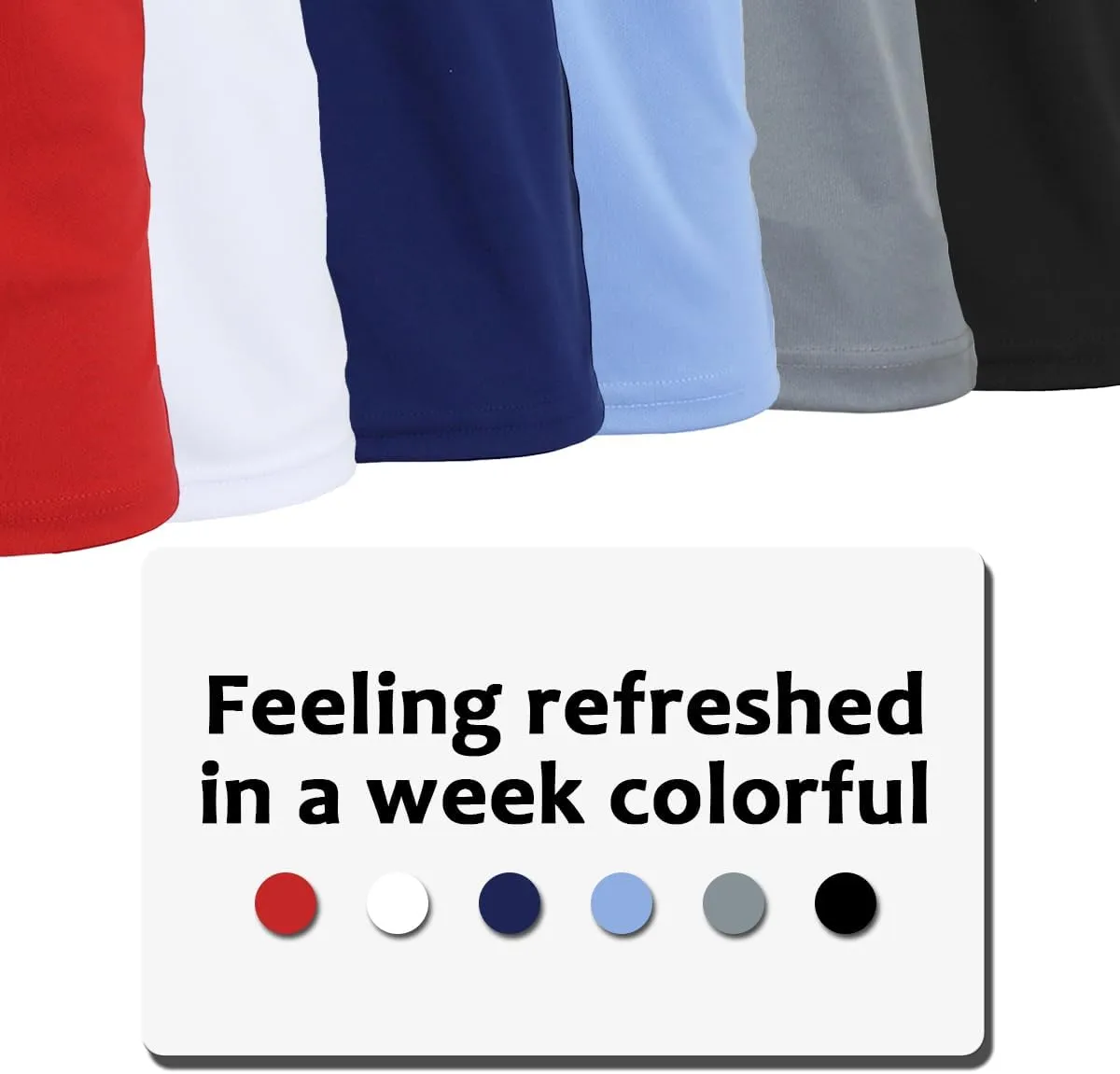5-Pack Men's Dry Fit Moisture-Wicking Polo Shirt (S-3XL)
