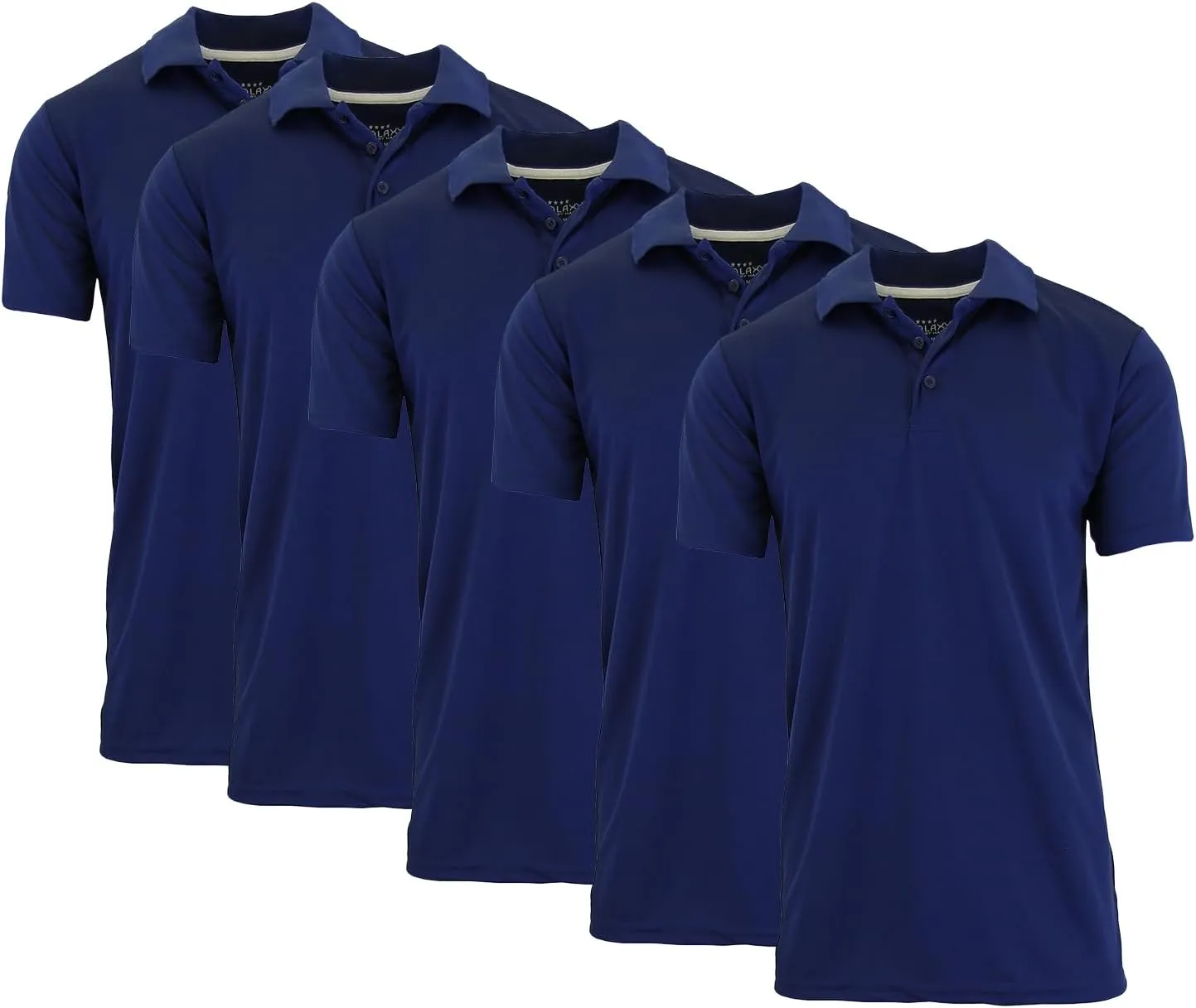 5-Pack Men's Dry Fit Moisture-Wicking Polo Shirt (S-3XL)