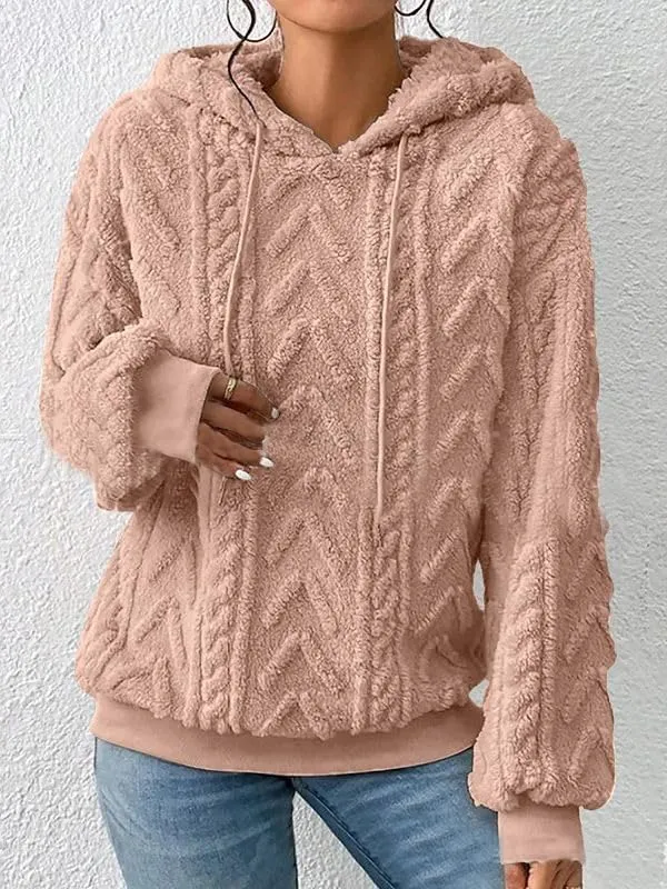 Akivide Womens Oversized Fuzzy Fleece Hoodies Fall Winter Warm Loose Sherpa Long Sleeve Drawstring Pullover Sweatshirt Outfit