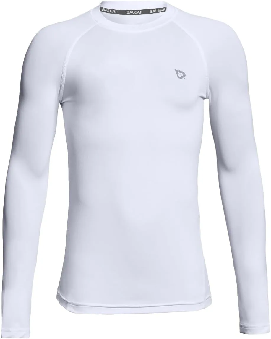 baleaf Boys Compression Shirt Long Sleeve Youth Undershirts Kids Football Baseball Baselayer Cold Gear Quick Dry