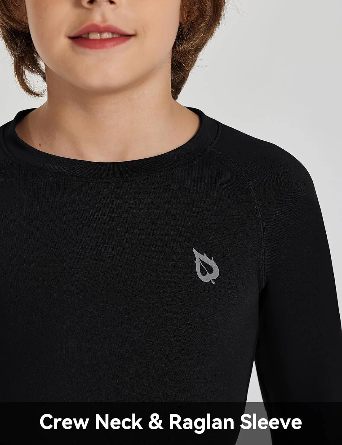 baleaf Boys Compression Shirt Long Sleeve Youth Undershirts Kids Football Baseball Baselayer Cold Gear Quick Dry