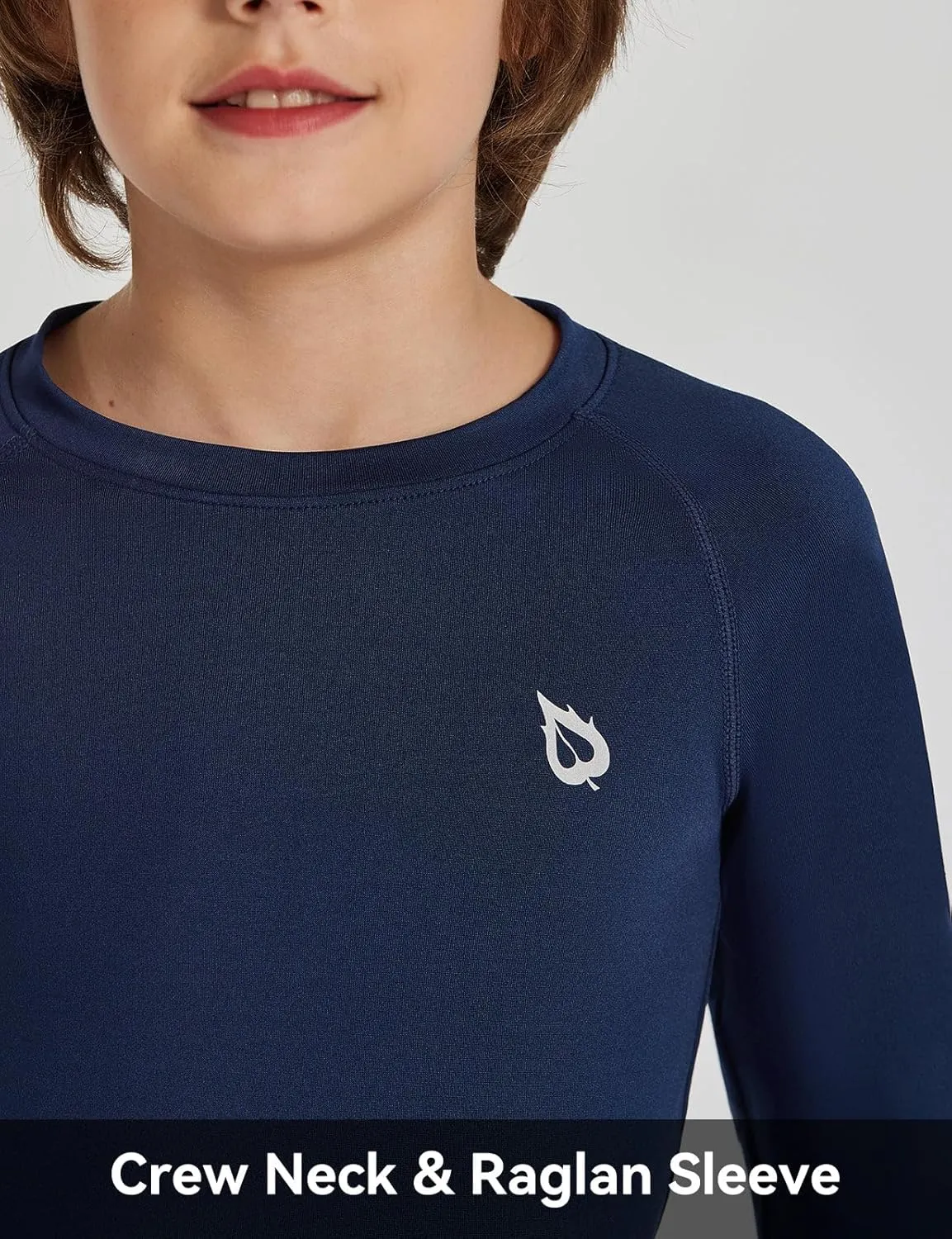 baleaf Boys Compression Shirt Long Sleeve Youth Undershirts Kids Football Baseball Baselayer Cold Gear Quick Dry