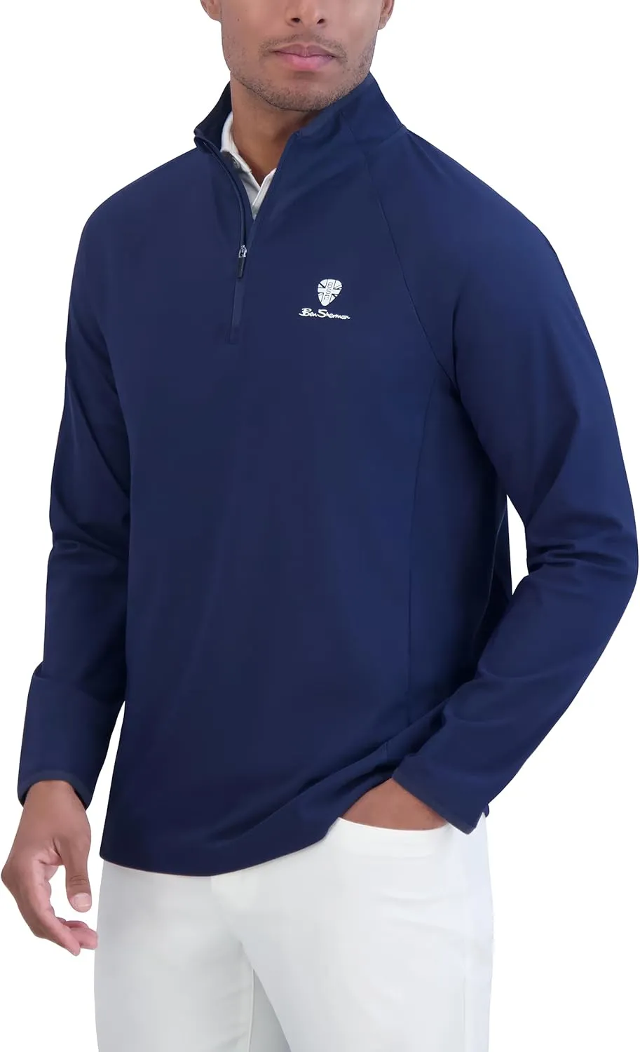 Ben Sherman Men's Quarter Zip Pullover Sweater  Lightweight, Casual, Work, Golf & Everyday Wear
