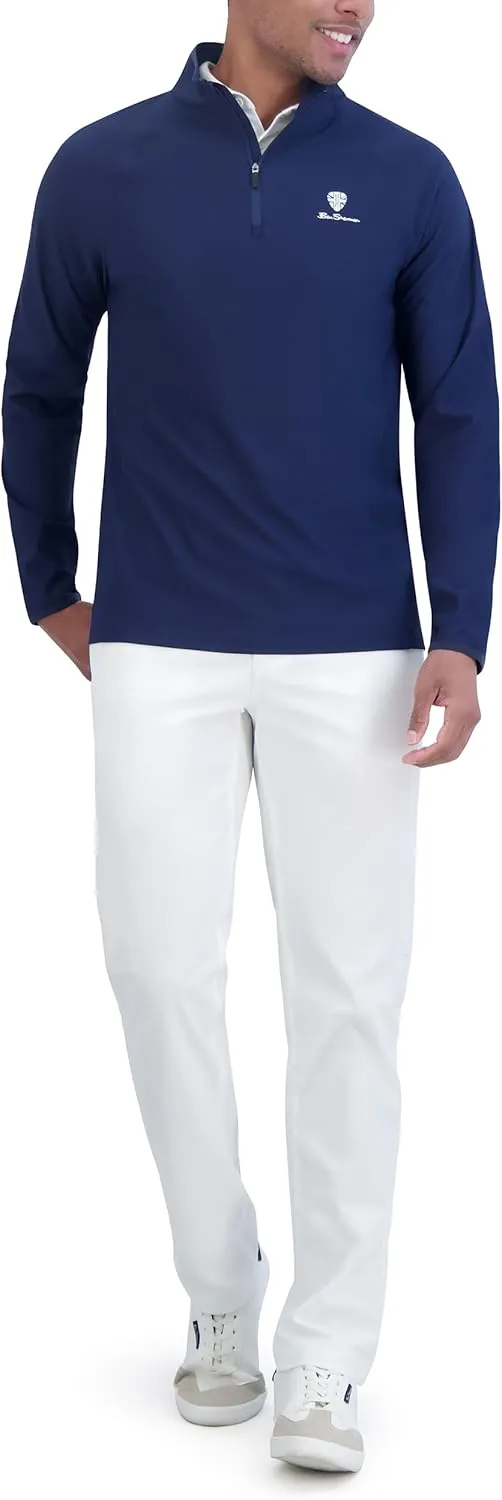 Ben Sherman Men's Quarter Zip Pullover Sweater  Lightweight, Casual, Work, Golf & Everyday Wear
