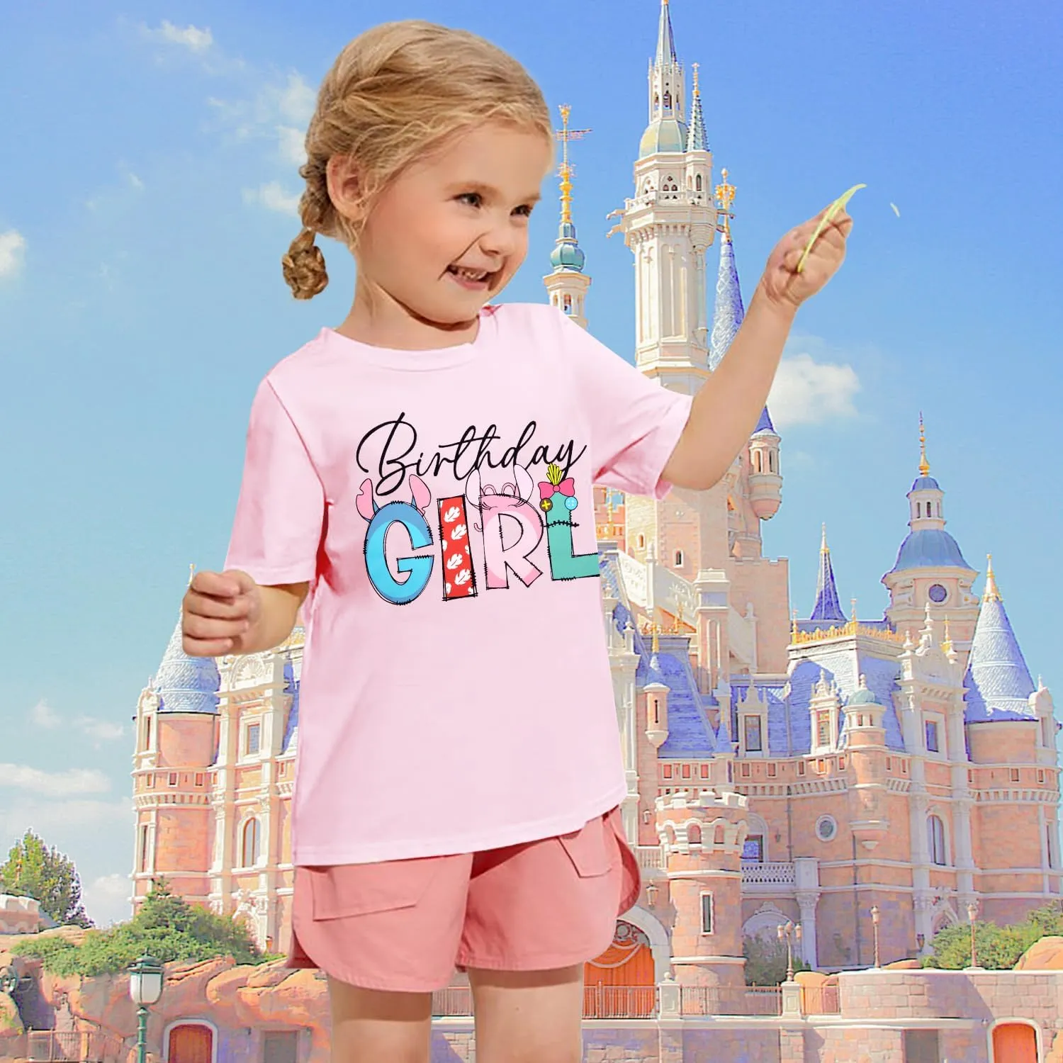 Birthday Girl Shirt Magical Castle Tshirt Birthday Shirts for Kids Funny Birthday Party Gift Tees Cute Graphic Tops
