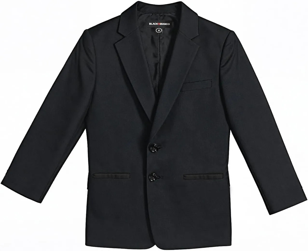 Black n Bianco Boys Five Piece Modern Slim Fit Suits Set Shirt Blazer Vest Pants and Tie. Ring Bearer Outfit