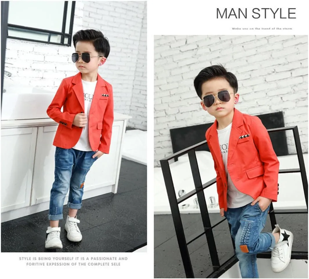 Boys Fashion Blazers Casual Jackets Coat 2-12Years