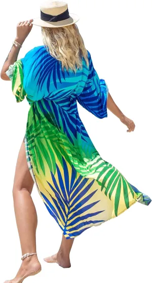 Bsubseach Beach Cover Ups for Women 2025 Kimonos Robe Cardigans Long Beach Dress Swimsuit Cover Up with Belt
