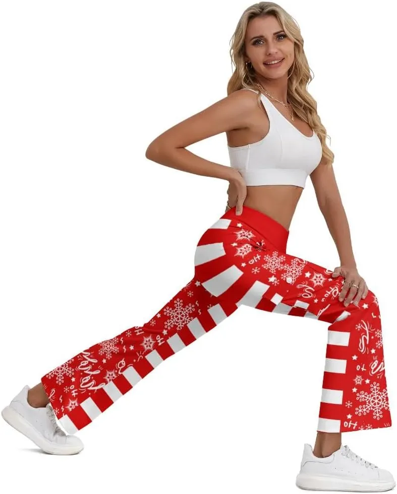 Cargo Flare Leggings for Women with 4 Pockets High Waist Cargo Leggings Workout Cargo Pants Yoga Pants Casual Pants
