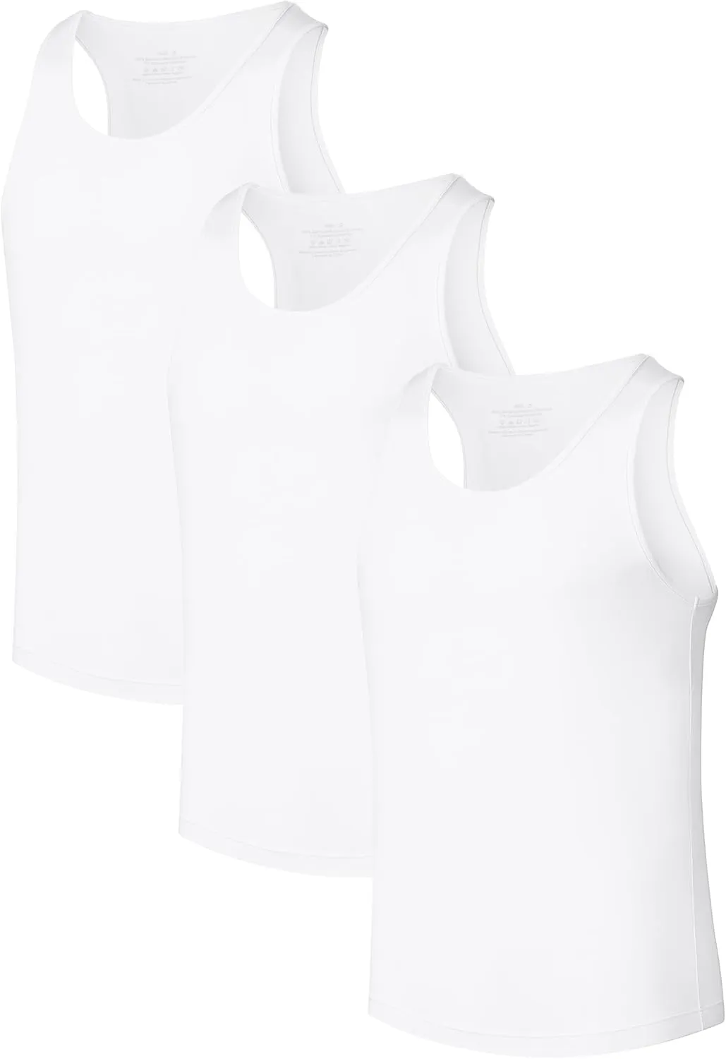 CF Men's Undershirts Bamboo Viscose Tank Tops Men Crew Neck Moisture Wicking Tank Shirts 3/5 Pack