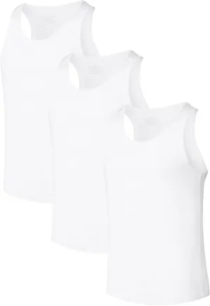 CF Men's Undershirts Bamboo Viscose Tank Tops Men Crew Neck Moisture Wicking Tank Shirts 3/5 Pack
