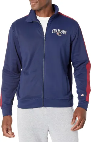 Champion Men's Lightweight Stretch Warmup, Signature Logo, Full-Zip, Moisture-Wicking Athletic Jacket