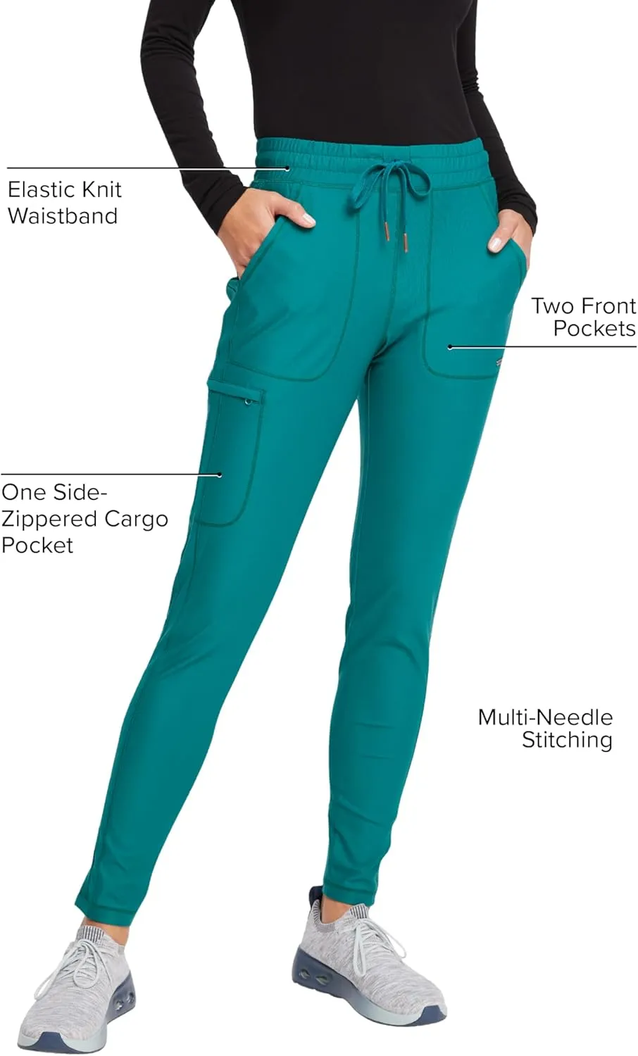 Cherokee Women's Scrub Pant with 360 Stretch & Moisture Wicking Fabric - CK095
