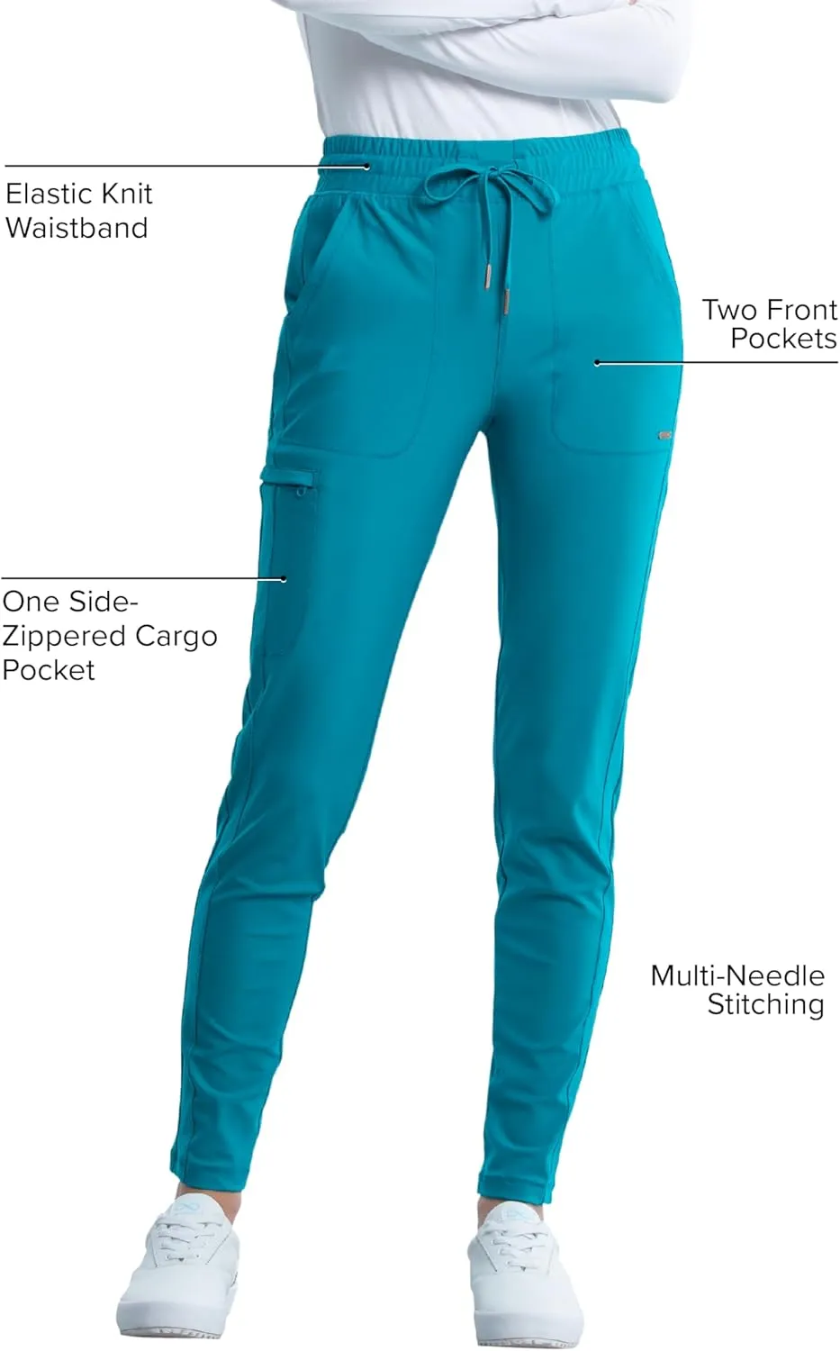 Cherokee Women's Scrub Pant with 360 Stretch & Moisture Wicking Fabric - CK095