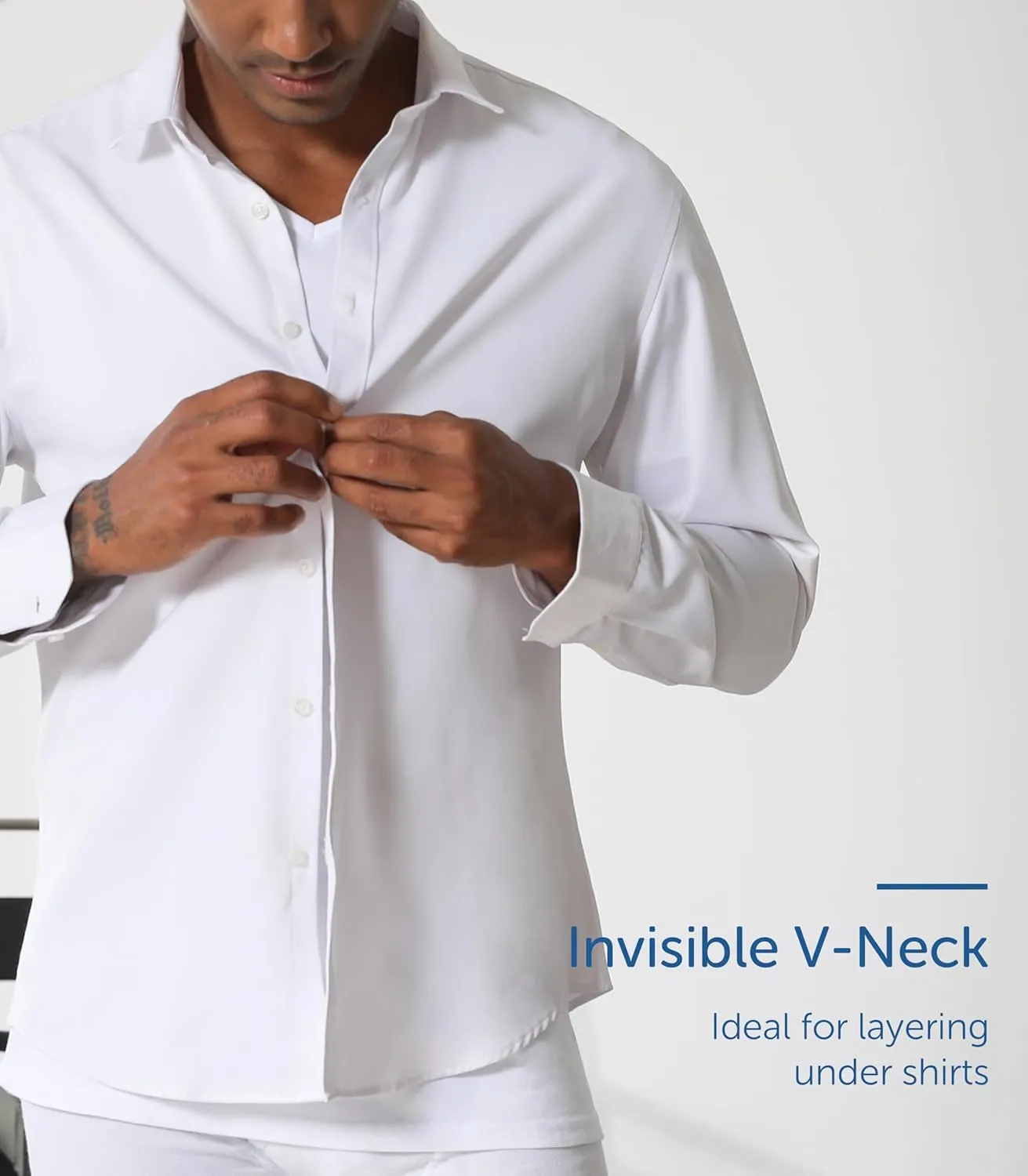 Comfneat Men's Undershirts 100 Percent Cotton Underclothing Comfy V-Neck T-Shirts (4-Pack/6-Pack)