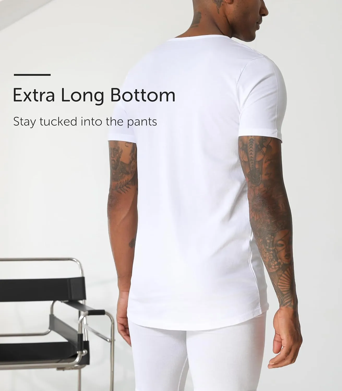 Comfneat Men's Undershirts 100 Percent Cotton Underclothing Comfy V-Neck T-Shirts (4-Pack/6-Pack)