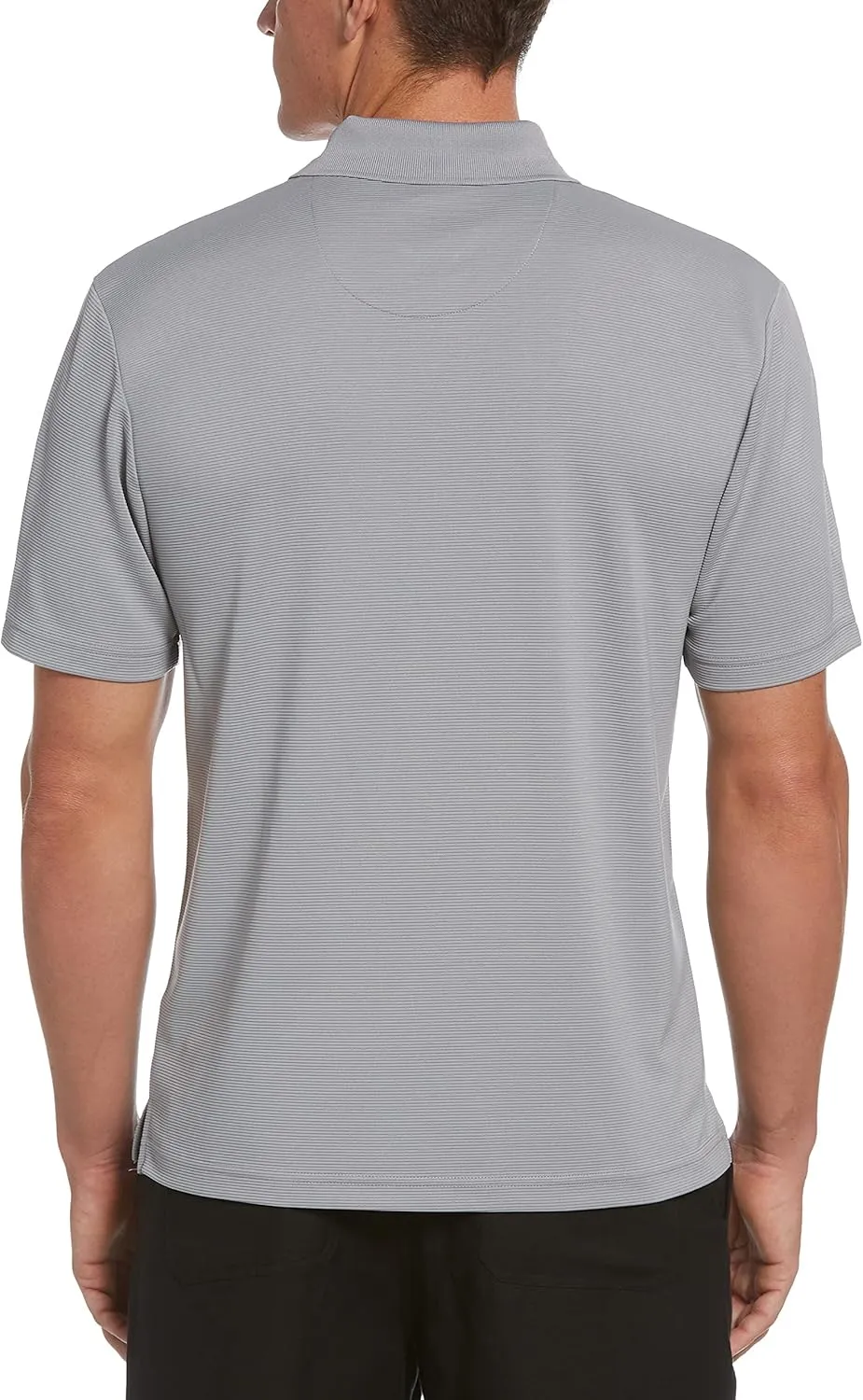 Cubavera mens Essential Textured Performance Polo Shirt, Moisture-wicking Technology