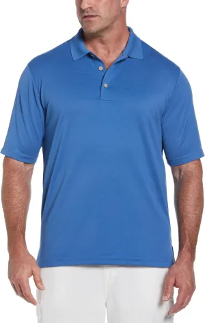 Cubavera mens Essential Textured Performance Polo Shirt, Moisture-wicking Technology