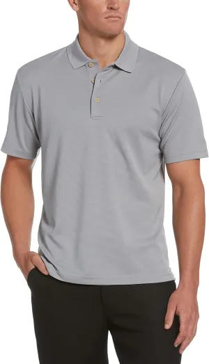 Cubavera mens Essential Textured Performance Polo Shirt, Moisture-wicking Technology