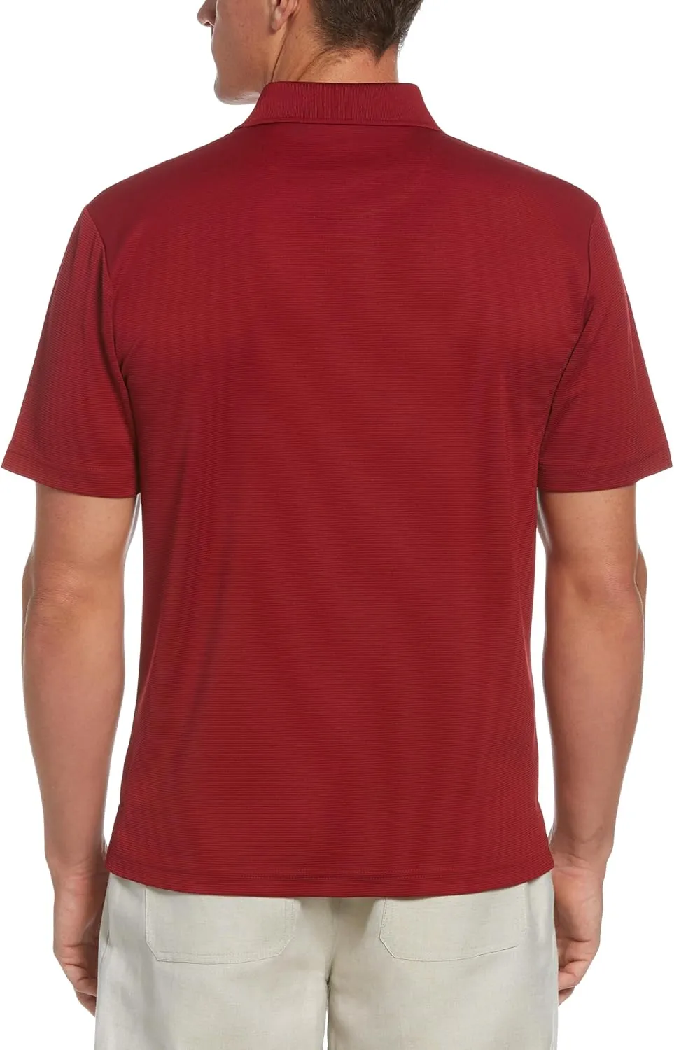 Cubavera mens Essential Textured Performance Polo Shirt, Moisture-wicking Technology