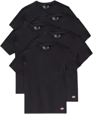 Dickies Mens Crew Neck Short Sleeve Undershirt 5 Pack
