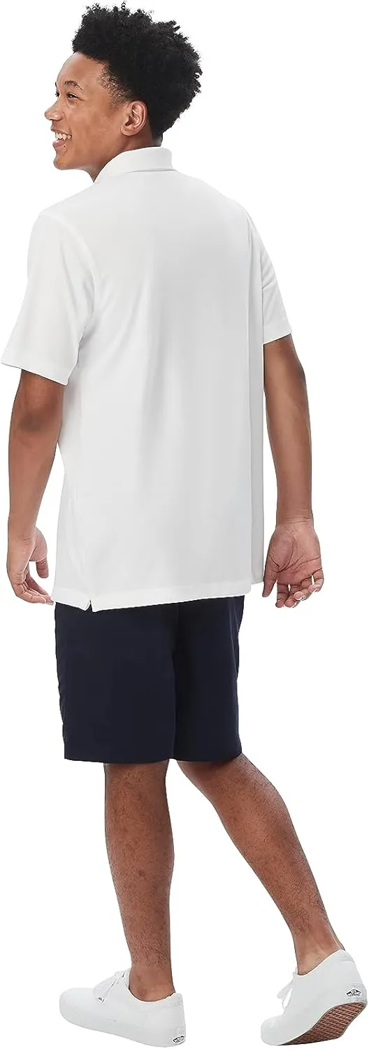 French Toast Men's Moisture Wicking Performance Sport Polo Short Sleeve Shirt