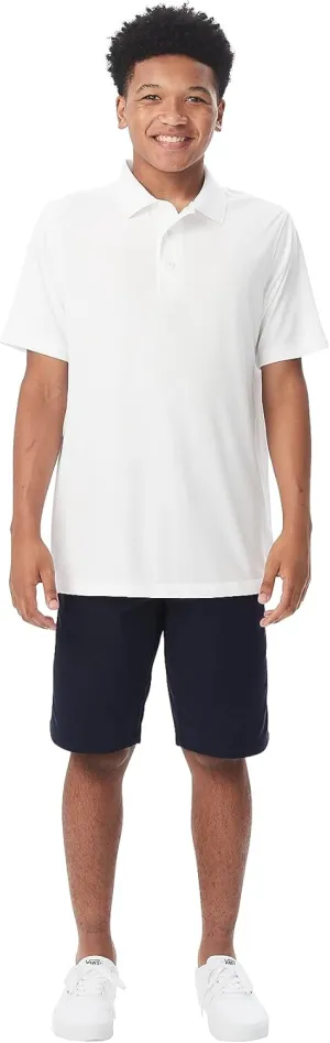 French Toast Men's Moisture Wicking Performance Sport Polo Short Sleeve Shirt