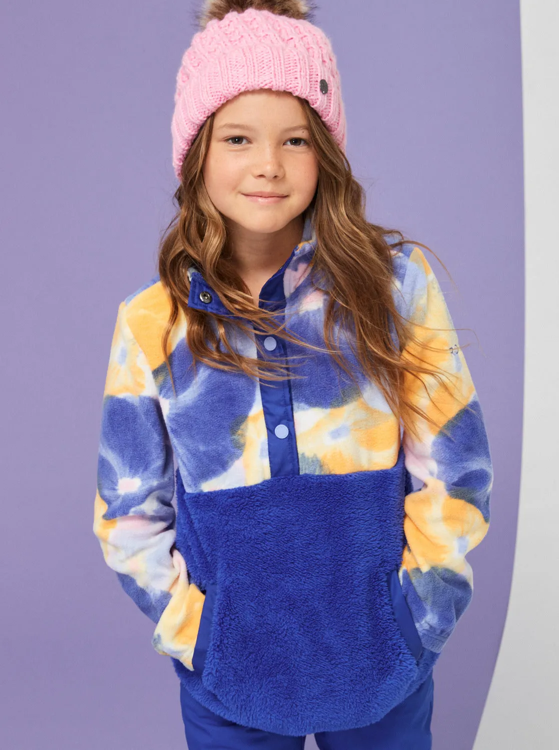 Girls 4-16 Alabama Technical Fleece - Bright White Pansy Pansy Rg