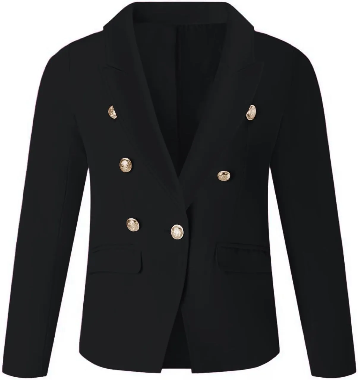 Girls Blazer Jacket Double Breasted Button Down Long Sleeves Blazers School Jackets