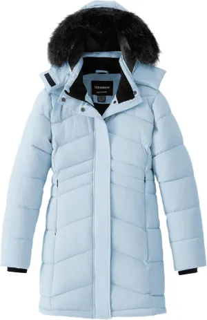 Girl's Winter Coats Kids Waterproof Long Puffer Jacket Thicken Fleece Lined Ski Parka with Detachable Fur Hooded