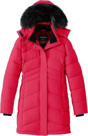 Girl's Winter Coats Kids Waterproof Long Puffer Jacket Thicken Fleece Lined Ski Parka with Detachable Fur Hooded