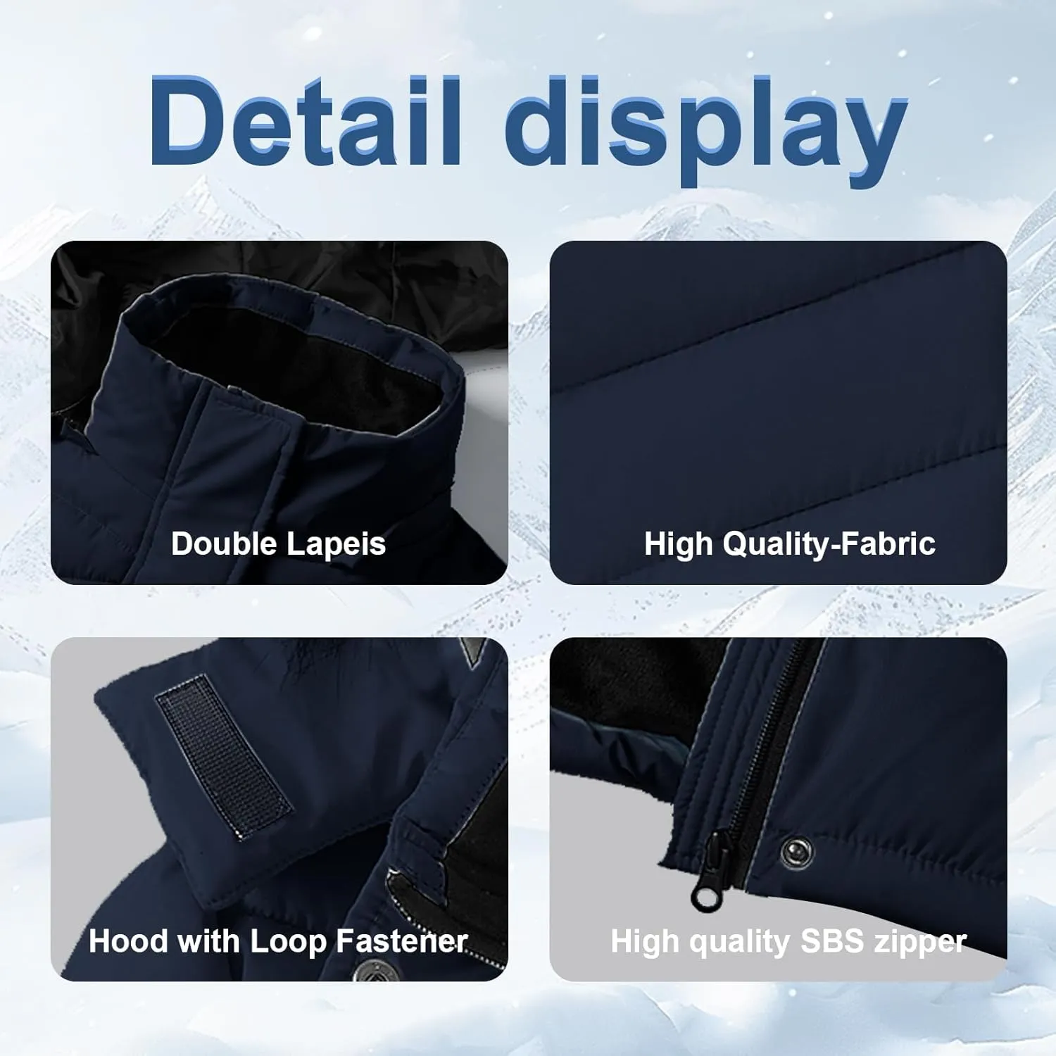Girl's Winter Coats Kids Waterproof Long Puffer Jacket Thicken Fleece Lined Ski Parka with Detachable Fur Hooded
