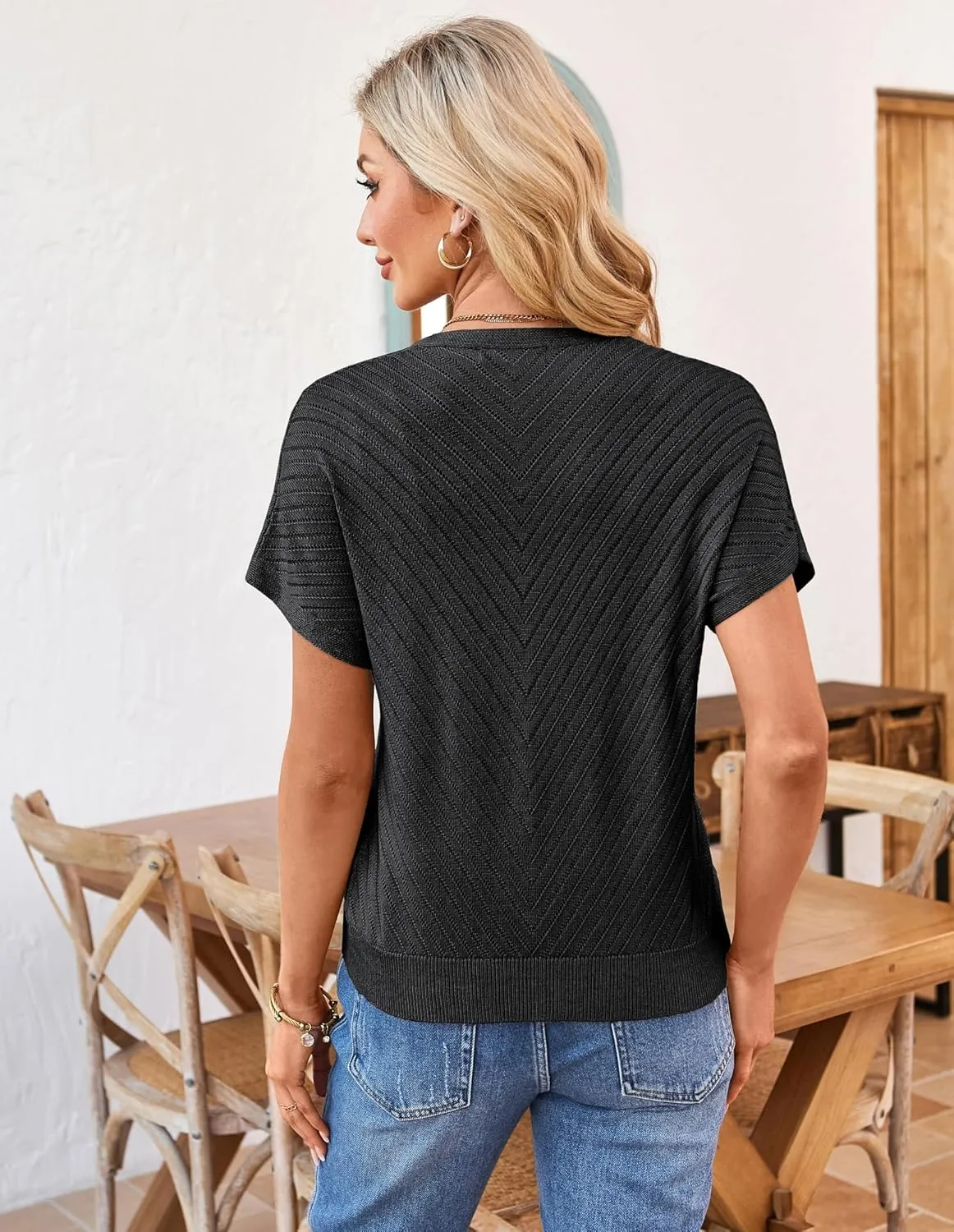 GRACE KARIN Women's Lightweight Summer Cardigan Sweater V Neck Button Down Open Front Crochet Knit Cropped Bolero Shrugs