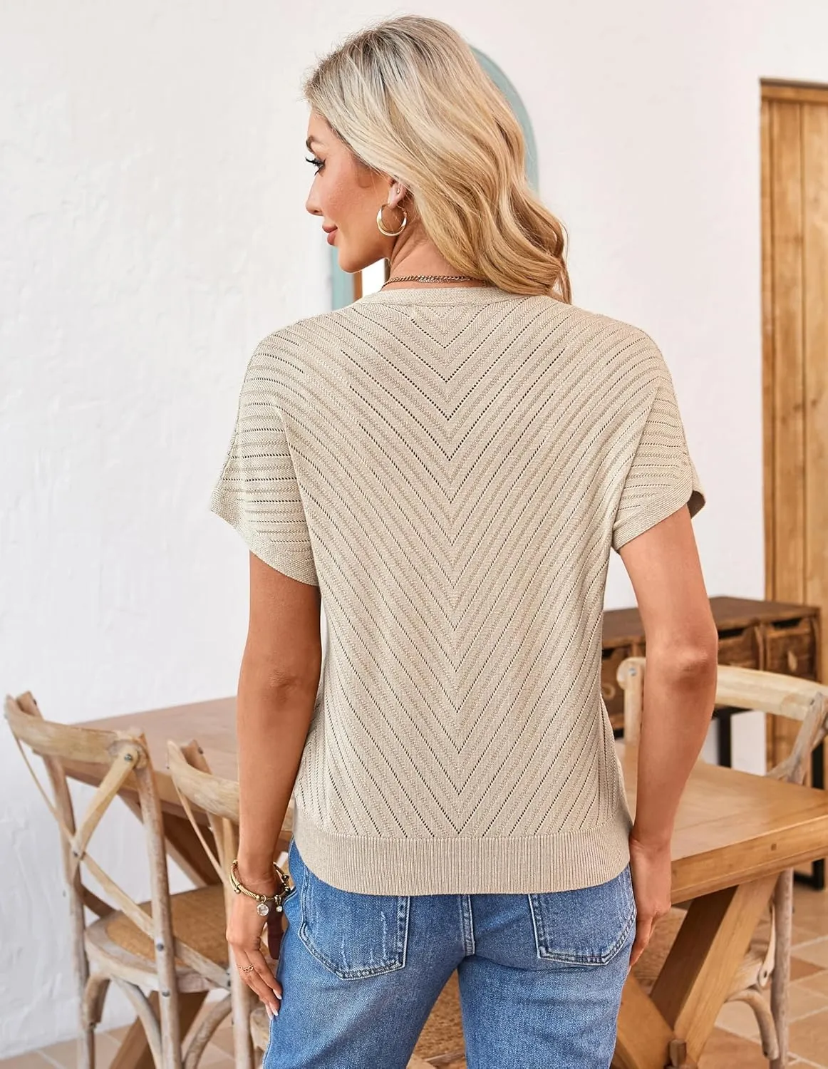 GRACE KARIN Women's Lightweight Summer Cardigan Sweater V Neck Button Down Open Front Crochet Knit Cropped Bolero Shrugs