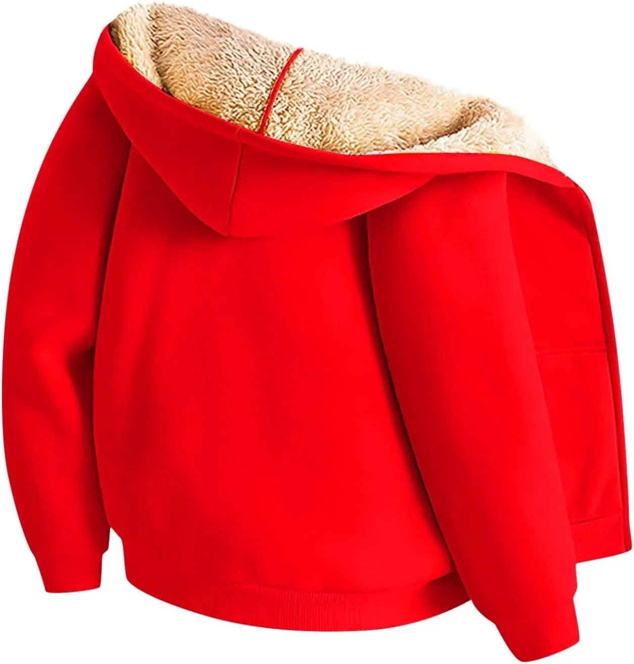 Gumipy Zip Up Hoodie Women Fleece Oversized Hoodie Sweatshirt Plus Size Sherpa Lined Hoodies Jacket Winter Coats with Pockets