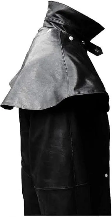 H&D Clothing Mens Brown Leather Long Coat Duster Riding Hunting Steampunk Trench Matrix Coats