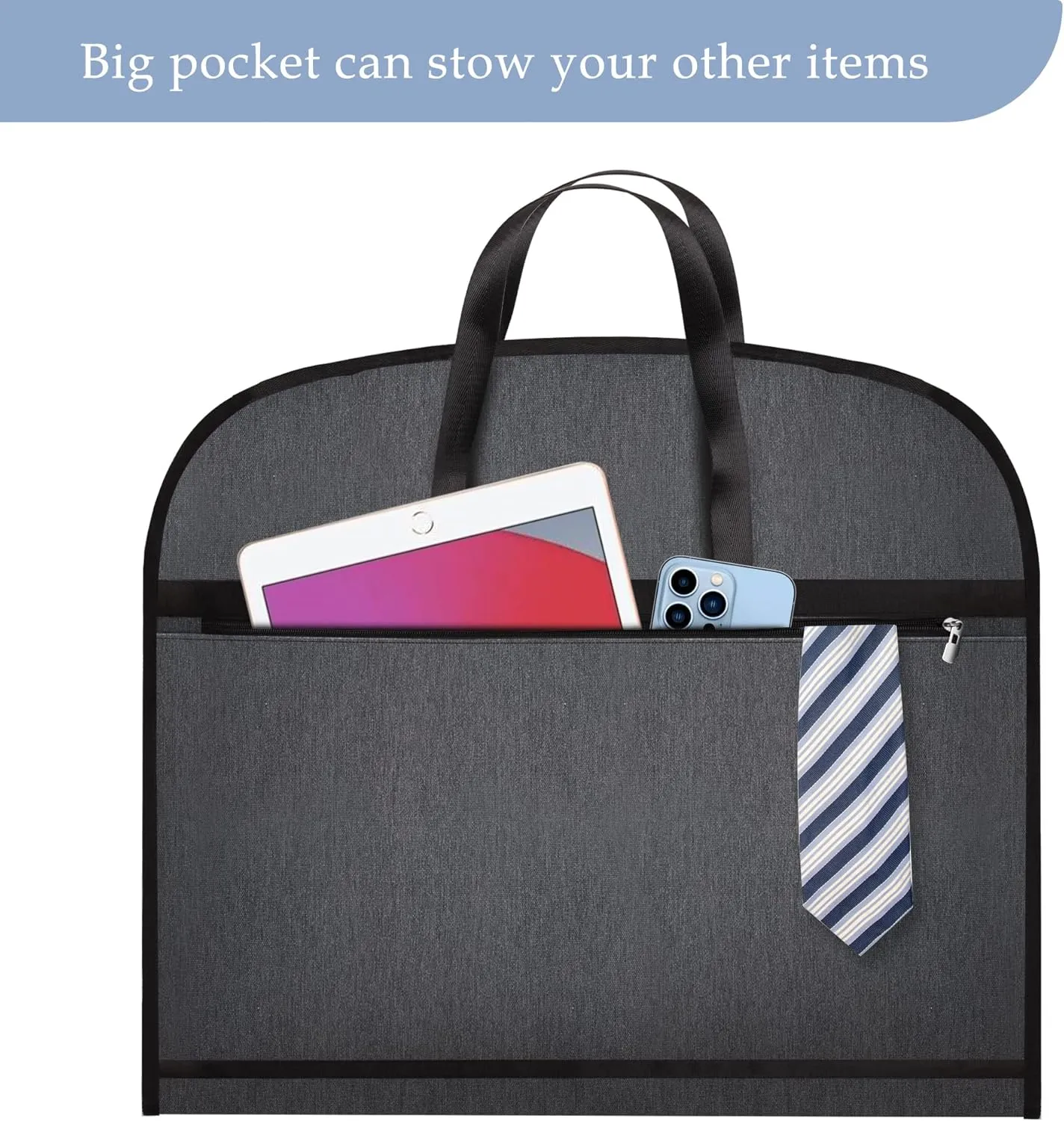 Heavy Duty Waterproof Garment Bag for Travel, Tear Resistance Suit Bag for Men Travel for Suits, Tuxedos, Coats, Uniform. 42 inch