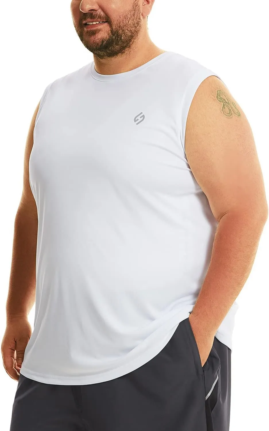 HOdo Big and Tall Mens Tank Tops Moisture Wicking Undershirt 3XL-6XL
