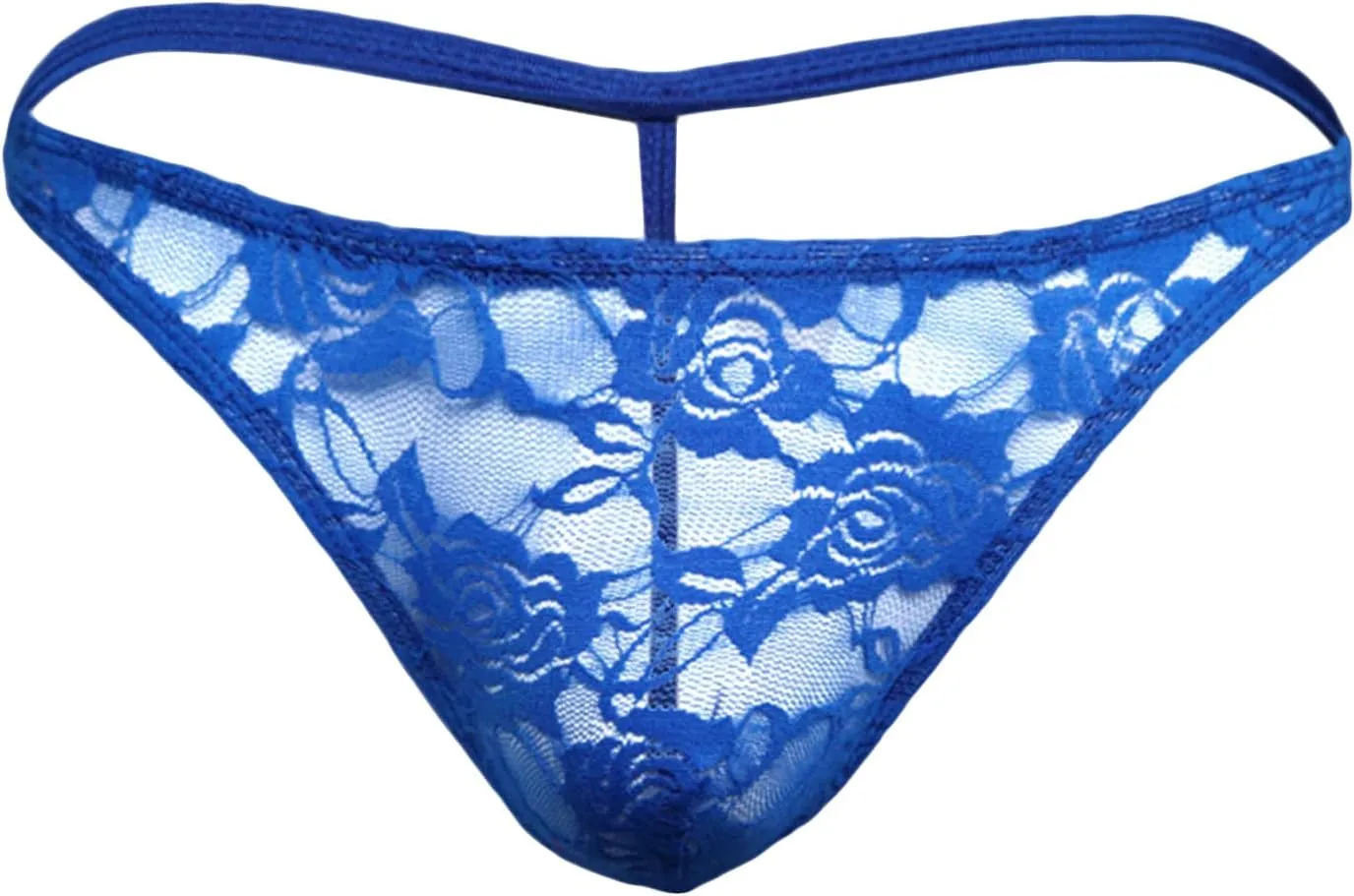 JEsilunmaMY Mens Lace Bikini Briefs Low Rise See Through Sissy Panties Underwear Backless Breathable Sheer T-Back Underpants