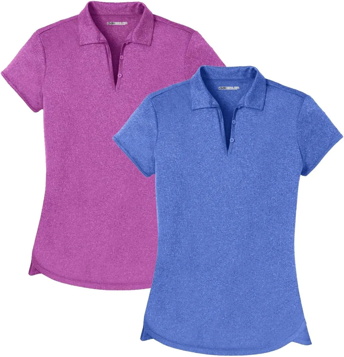Joe's USA Ladies Moisture Wicking Heather Golf Polos in XS-4XL