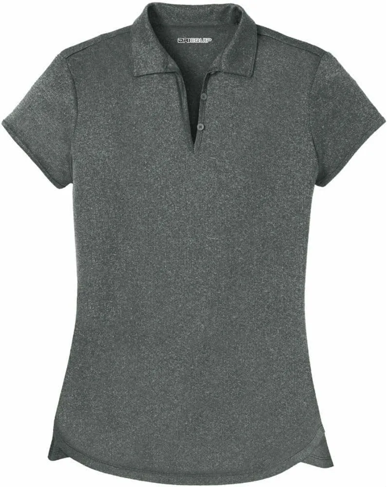 Joe's USA Ladies Moisture Wicking Heather Golf Polos in XS-4XL