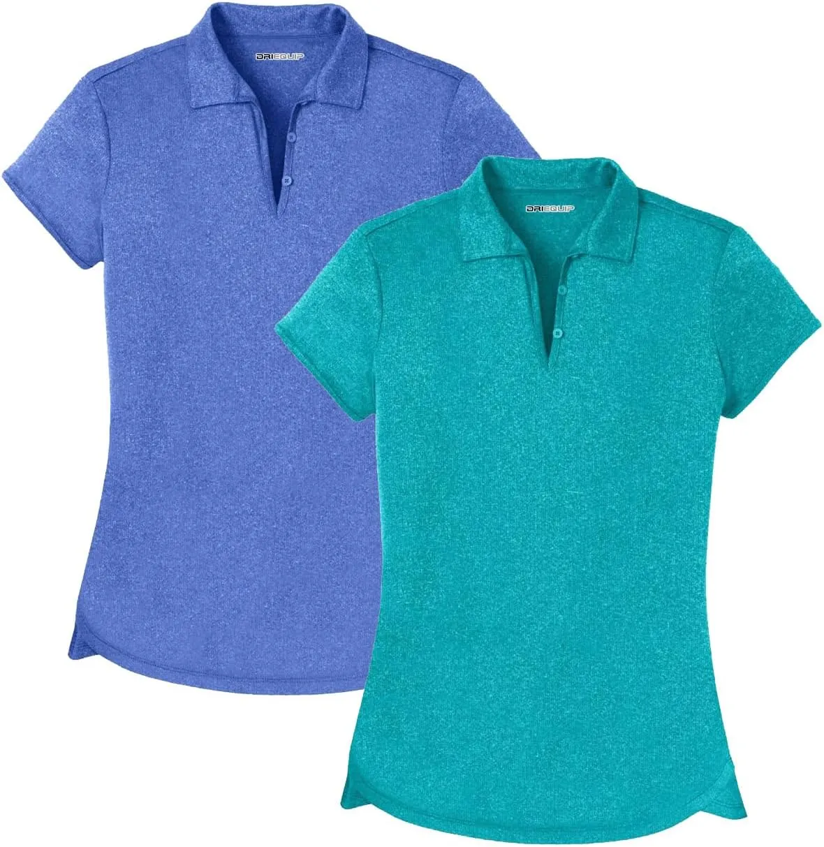 Joe's USA Ladies Moisture Wicking Heather Golf Polos in XS-4XL