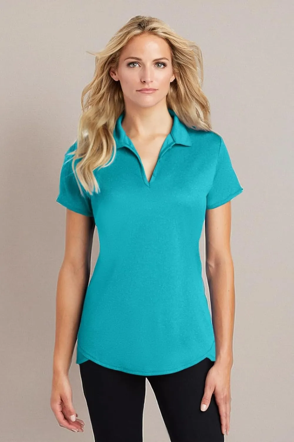 Joe's USA Ladies Moisture Wicking Heather Golf Polos in XS-4XL