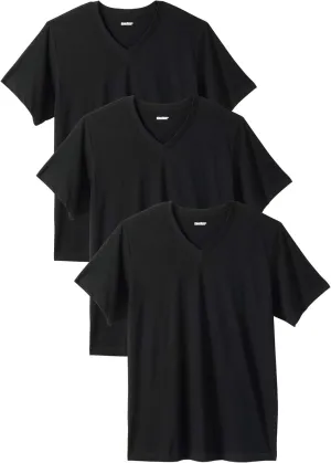 KingSize Men's Big & Tall Cotton V-Neck Undershirt 3-Pack