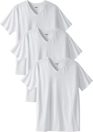KingSize Men's Big & Tall Cotton V-Neck Undershirt 3-Pack