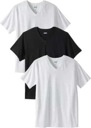 KingSize Men's Big & Tall Cotton V-Neck Undershirt 3-Pack