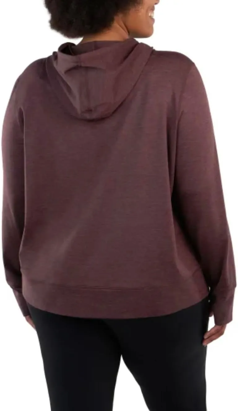 Kirkland Signature Women's Moisture Wicking Lightweight Full Zip Hooded Jacket with Thumbholes