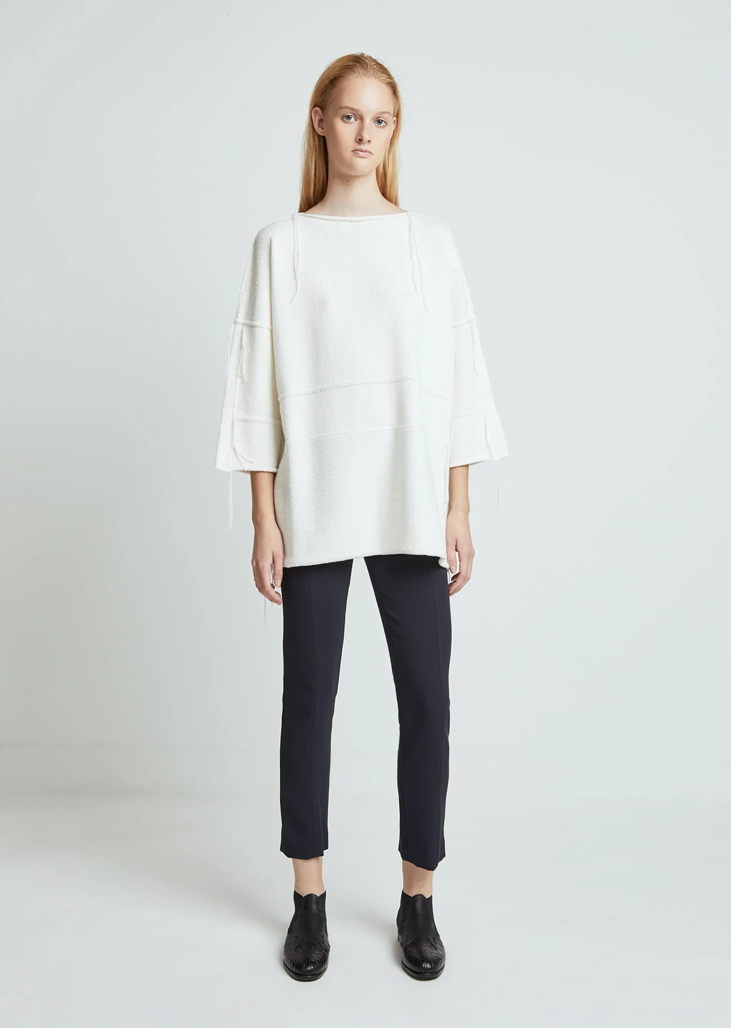 Knited Patch Wool Sweater Tunic